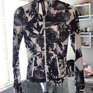 black and white floral Lululemon jacket